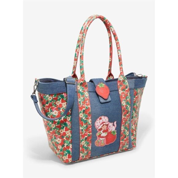 Strawberry Shortcake Denim Strawberries Tote Bag - Picture 4 of 5